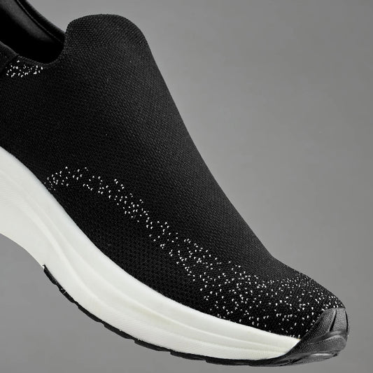 Technosports Free-Hands Shoes with NITRO-LITE. Highly Comfortable Slip in Shoes. (Black Colour)
