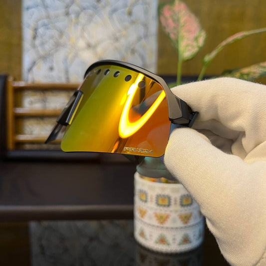 Sweep Vented Black-Mercury Colour Premium Sports Sunglasses