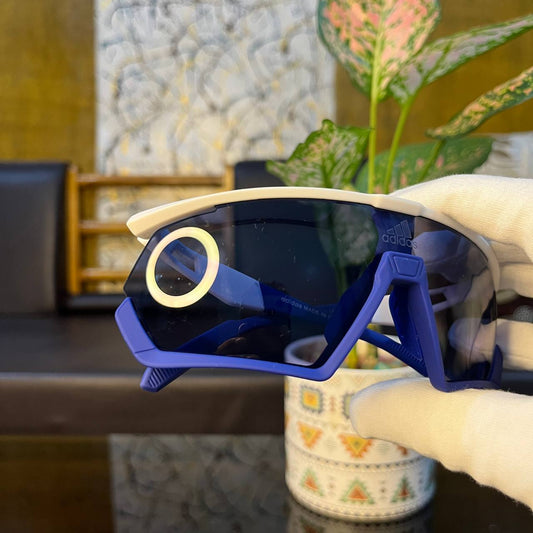 Adidas C3 Blue-White Premium Sports Sunglass