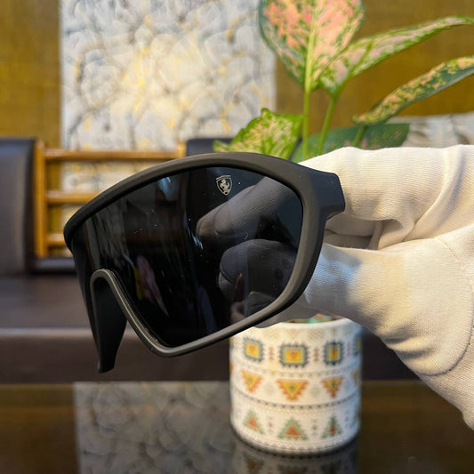 Ferrari Big Full Black Colour Premium High Quality Sunglasses