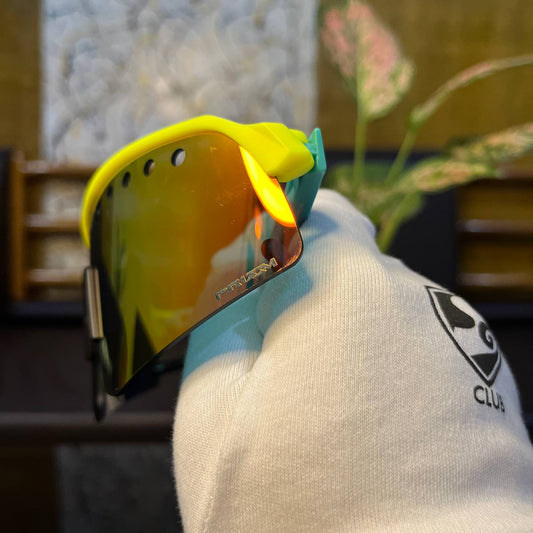 Sweep Vented Yellow Colour Premium Sports Sunglasses