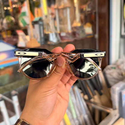 OAKLEY HSTN Glossy Black-Gold Premium Sunglasses