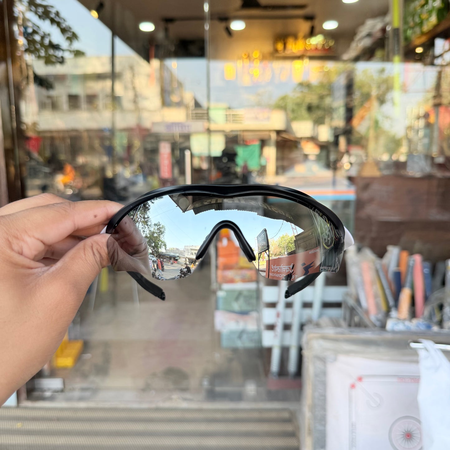 M2 Silver-Black Light Weight Premium Sports Sunglasses