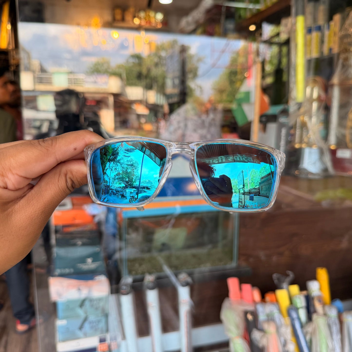 OAKLEY Polarised Full Trans-Aqua-Blue Premium Sunglasses