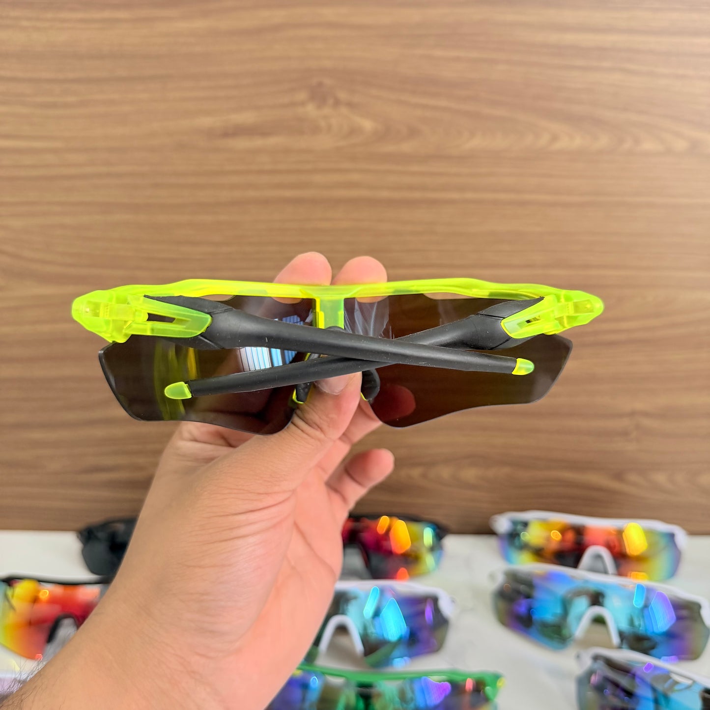 Radar Neon-Green-Aqua Premium Branded Stylish Sunglasses For Men & Women | 100% UV Protection Shades | Cricket Sports Cycling Driving Trekking & More