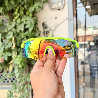 Radar Neon-Green-Mercury Premium Branded Stylish Sunglasses For Men & Women | 100% UV Protection Shades | Cricket Sports Cycling Driving Trekking & More