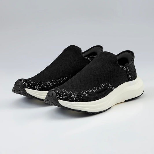 Technosports Free-Hands Shoes with NITRO-LITE. Highly Comfortable Slip in Shoes. (Black Colour)