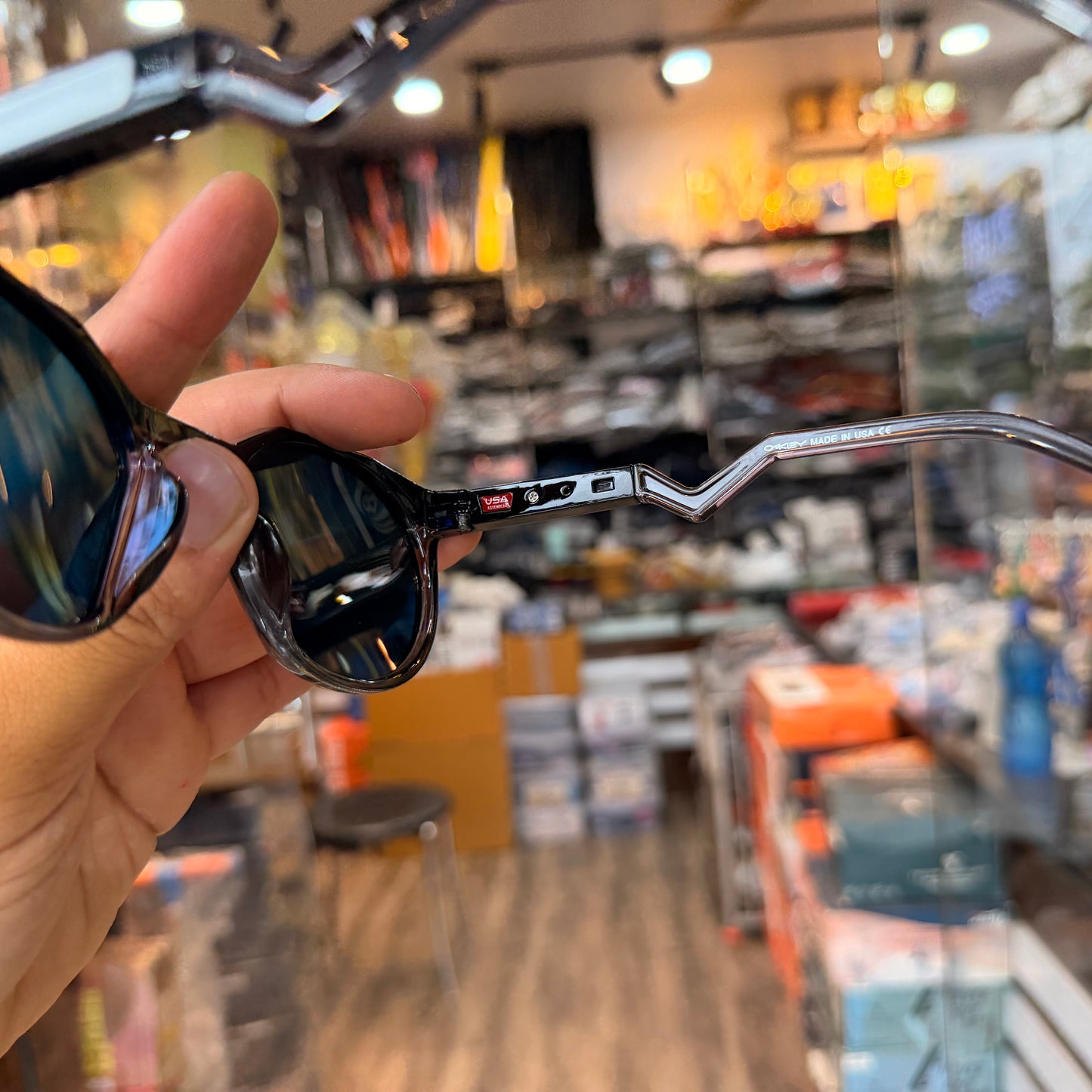 OAKLEY HSTN Glossy Black Mercury Premium Sunglasses