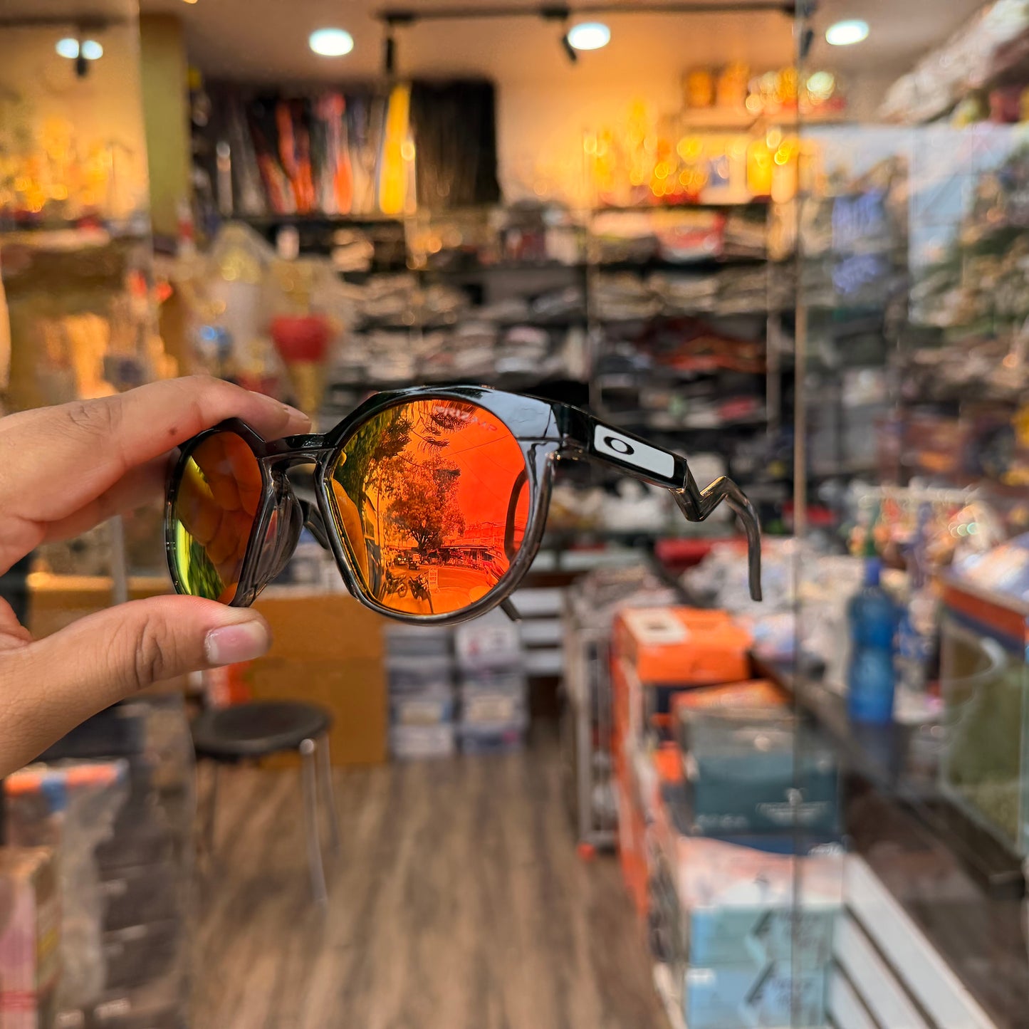 OAKLEY HSTN Glossy Black Mercury Premium Sunglasses