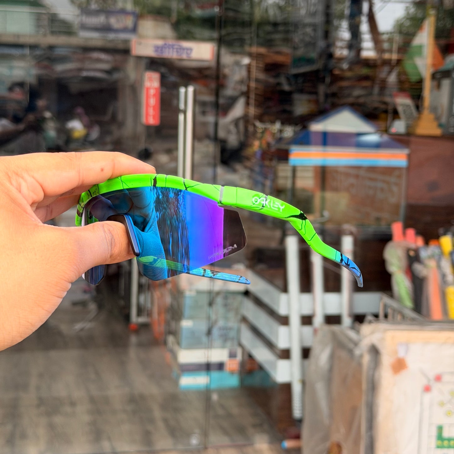 Hydra Printed Green Premium Unisex Sports Sunglass