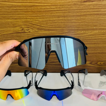 Stunt Wings Silver Prizm Lens Premium Sports Sunglasses  | Comes With New Hyper Grip Technology | Non Foldable Straps | Highly Stable | Latest Collection