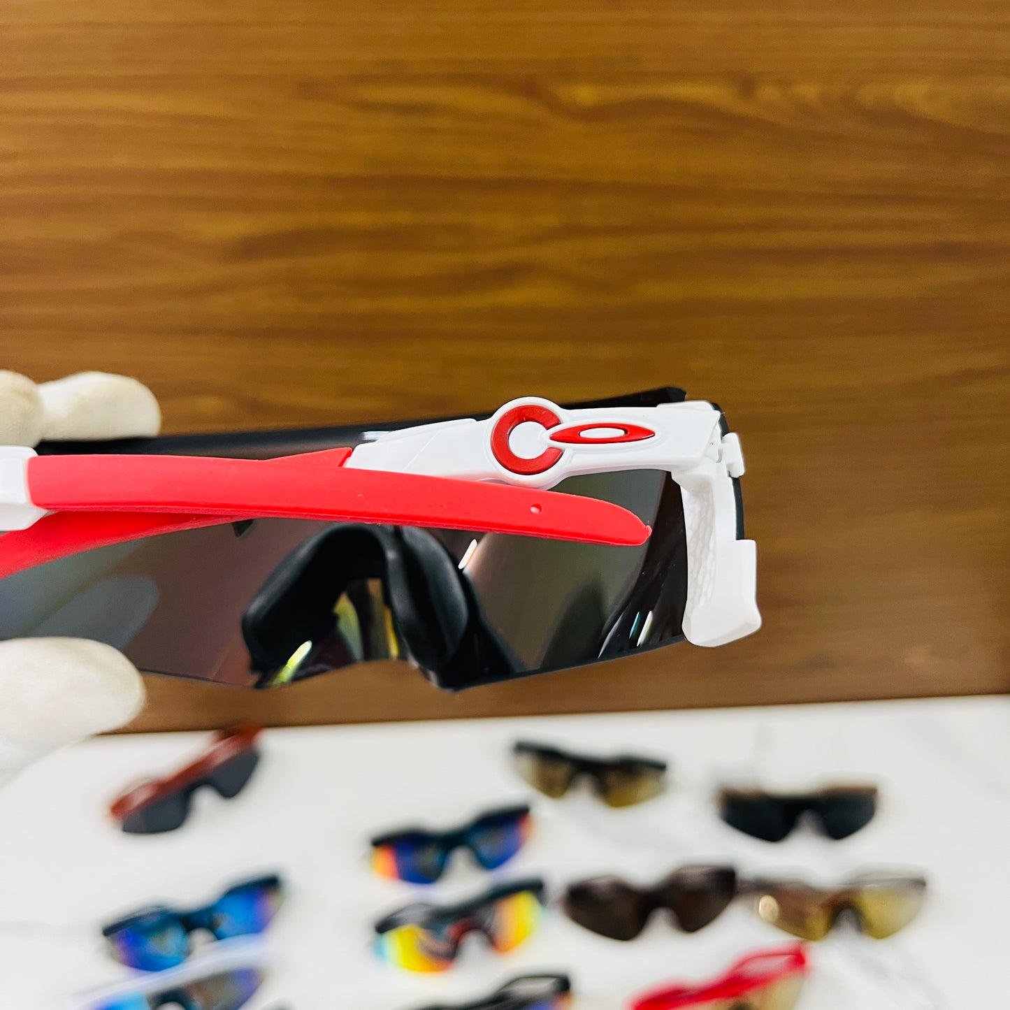 Kato Red White Sports Sunglasses