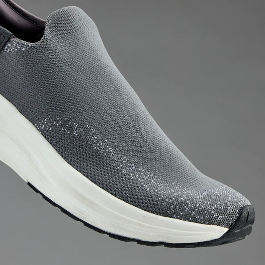 Technosports Free-Hands Shoes with NITRO-LITE. Highly Comfortable Slip in Shoes. (Grey Colour)