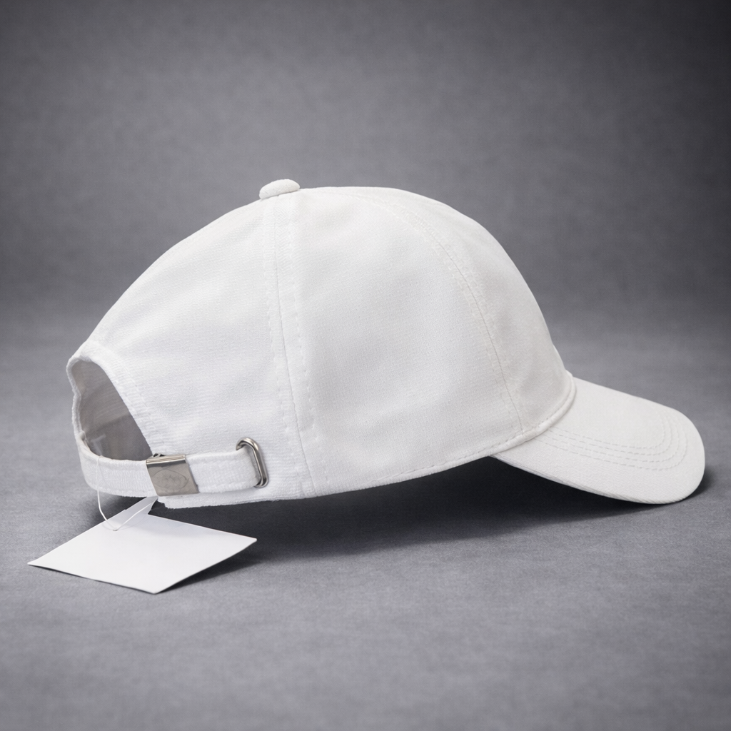 White Colour Sports Cap Cotton Fabric Best Unisex Sports Cap