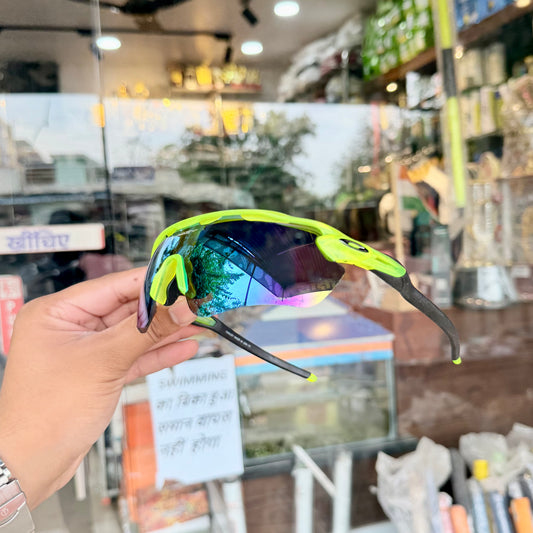 Radar Neon-Green-Aqua Premium Branded Stylish Sunglasses For Men & Women | 100% UV Protection Shades | Cricket Sports Cycling Driving Trekking & More