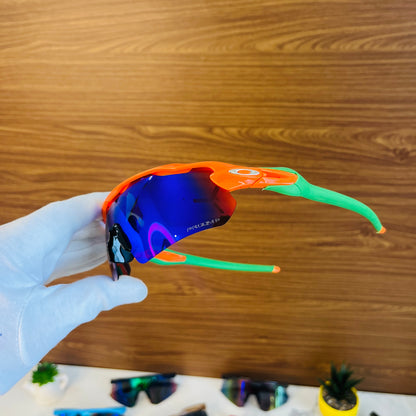 Radar Orange-Blue Premium Sports Sunglasses