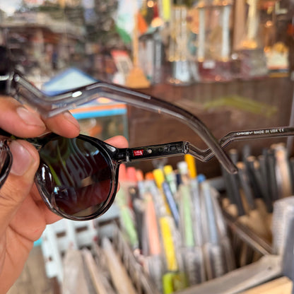 OAKLEY HSTN Glossy Black-Blue Premium Sunglasses