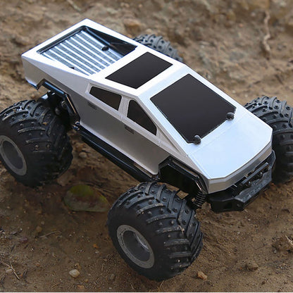 Cyber truck High Speed RC Car with Rechargeable Battery, LED Lights & Remote Controller Silver Colour