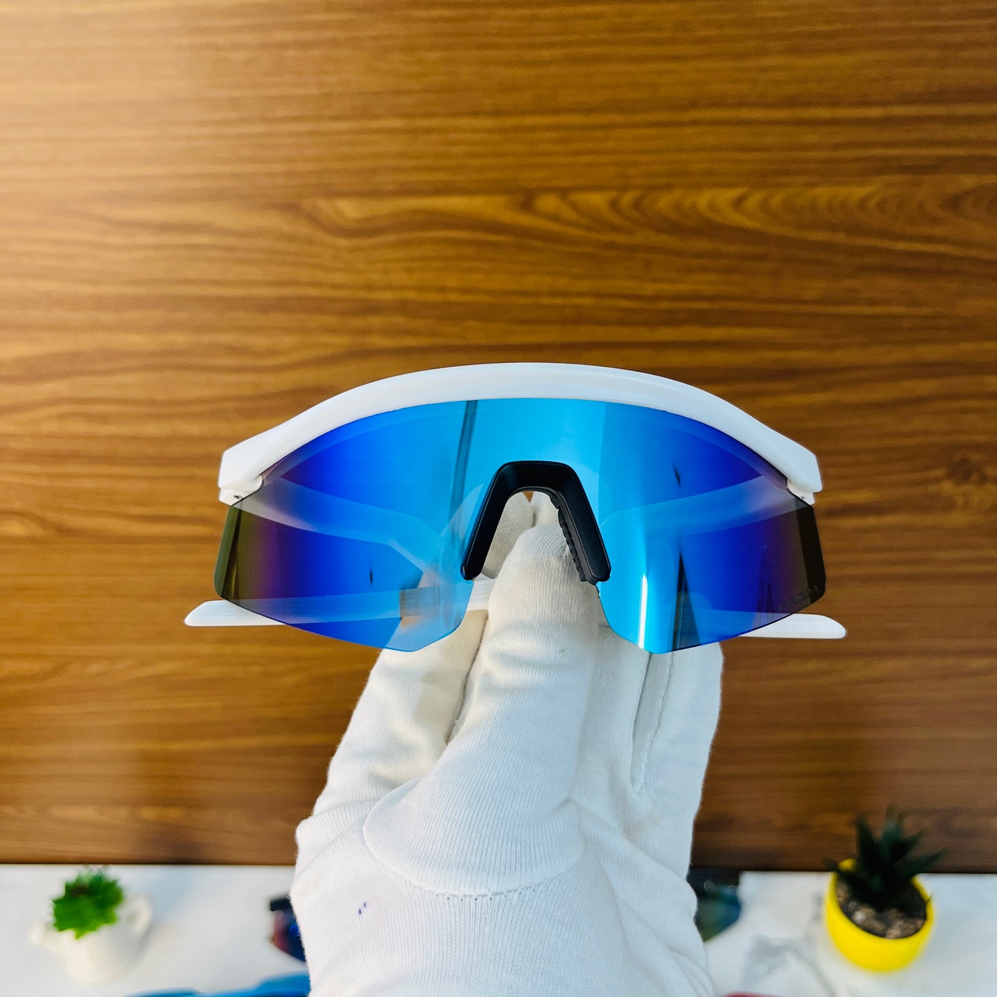 Hydra White Blue Premium Unisex Sports Sunglass