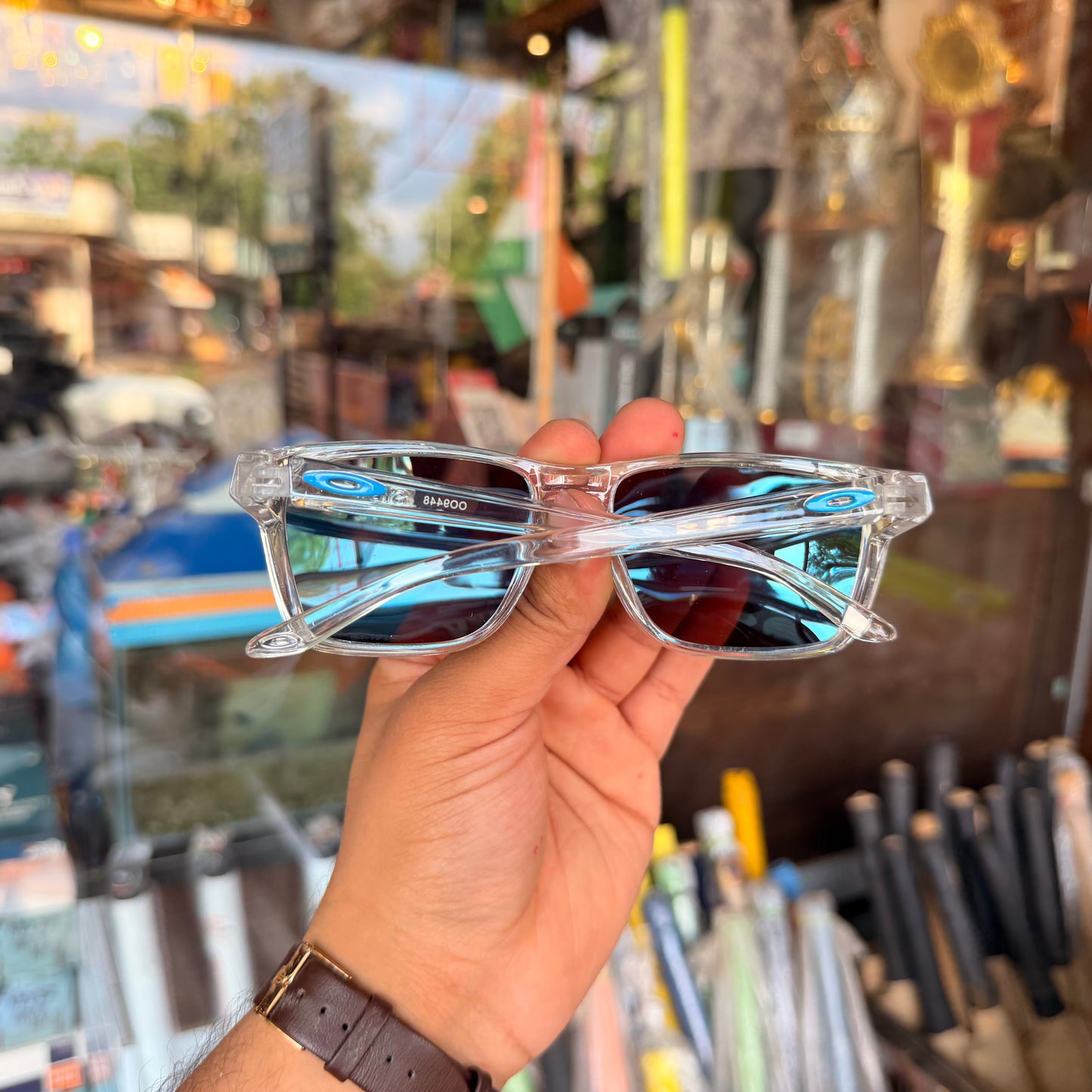 OAKLEY Polarised Full Trans-Aqua-Blue Premium Sunglasses