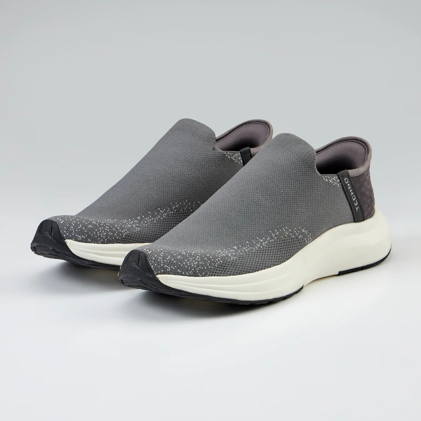 Technosports Free-Hands Shoes with NITRO-LITE. Highly Comfortable Slip in Shoes. (Grey Colour)
