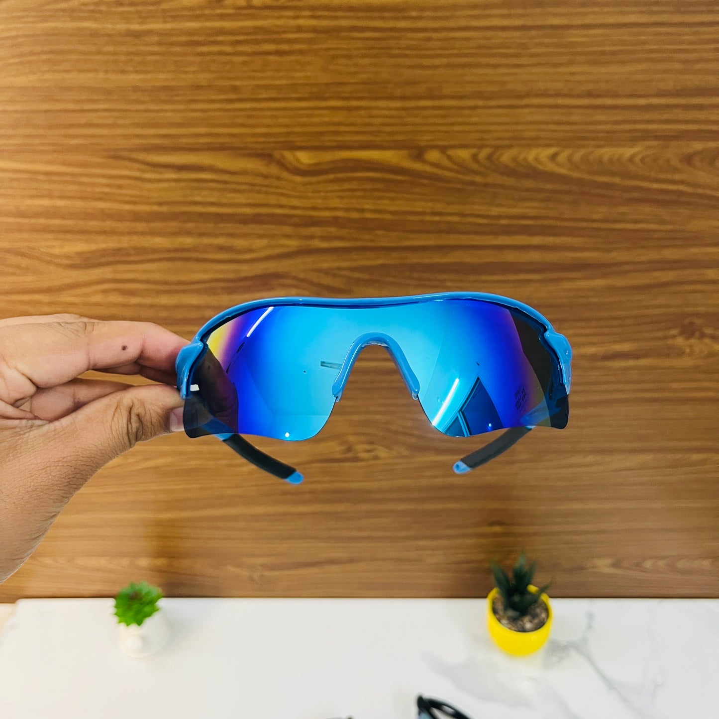 Blue-Blue Color SS Non Polarised Sports Sunglasses For Men Women Kids, Outdoor Cricket Cycling Running Hiking Fishing Sunglasses