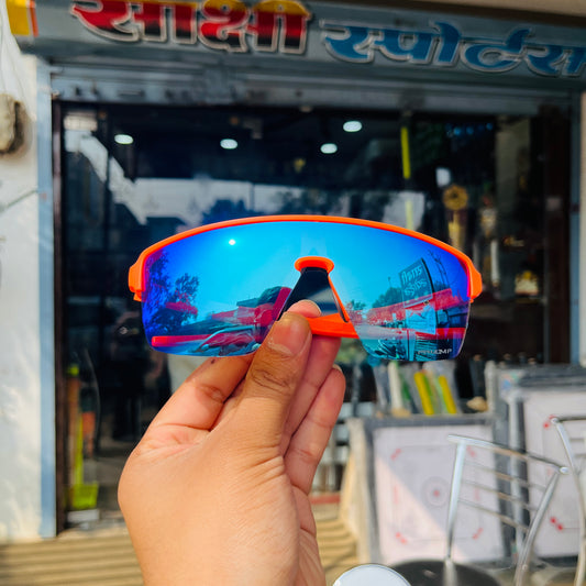 Corridor Orange-Blue Colour High Quality Unisex Sports Sunglass