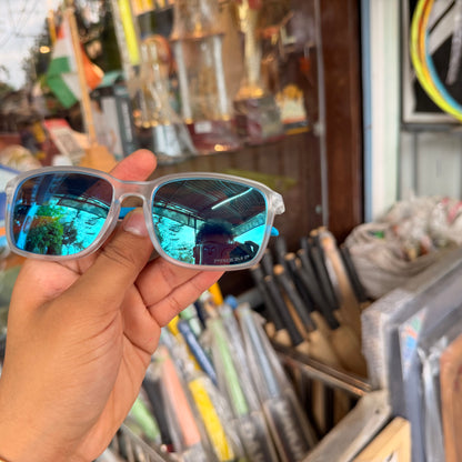 OAKLEY Trans-Aqua-Blue Rectangle Frame Light Weight Premium Sunglasses