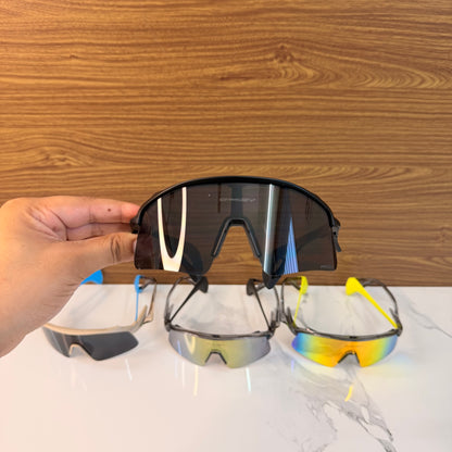 Stunt Wings Black Prizm Lens Premium Sports Sunglasses  | Comes With New Hyper Grip Technology | Non Foldable Straps | Highly Stable | Latest Collection
