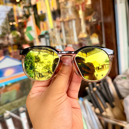 OAKLEY HSTN Glossy Black-Gold Premium Sunglasses