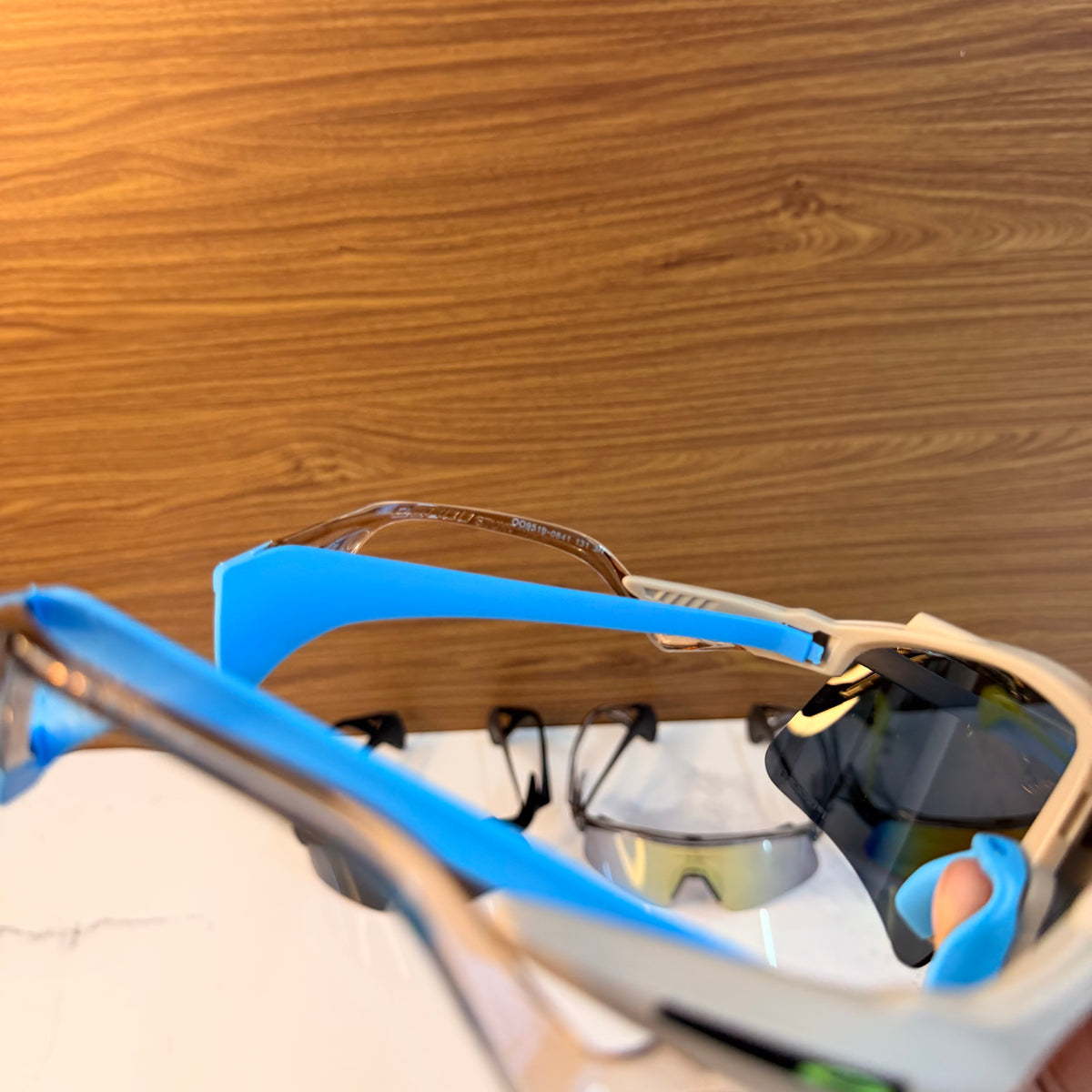 Stunt Wings Beige Blue Prizm Lens Premium Sports Sunglasses  | Comes With New Hyper Grip Technology | Non Foldable Straps | Highly Stable | Latest Collection