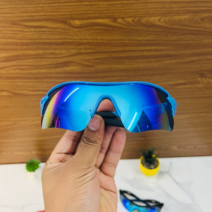 Blue-Blue Color SS Non Polarised Sports Sunglasses For Men Women Kids, Outdoor Cricket Cycling Running Hiking Fishing Sunglasses