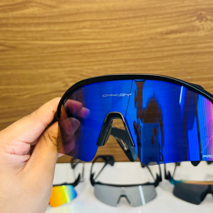 Stunt Wings Purple Prizm Lens Premium Sports Sunglasses  | Comes With New Hyper Grip Technology | Non Foldable Straps | Highly Stable | Latest Collection