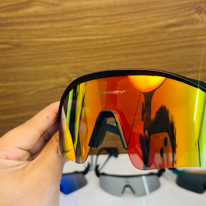 Stunt Wings Black-Mercury Prizm Lens Premium Sports Sunglasses  | Comes With New Hyper Grip Technology | Non Foldable Straps | Highly Stable | Latest Collection