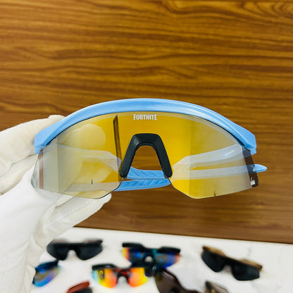 Hydra Blue Gold Limited Edition Premium Unisex Sports Sunglass