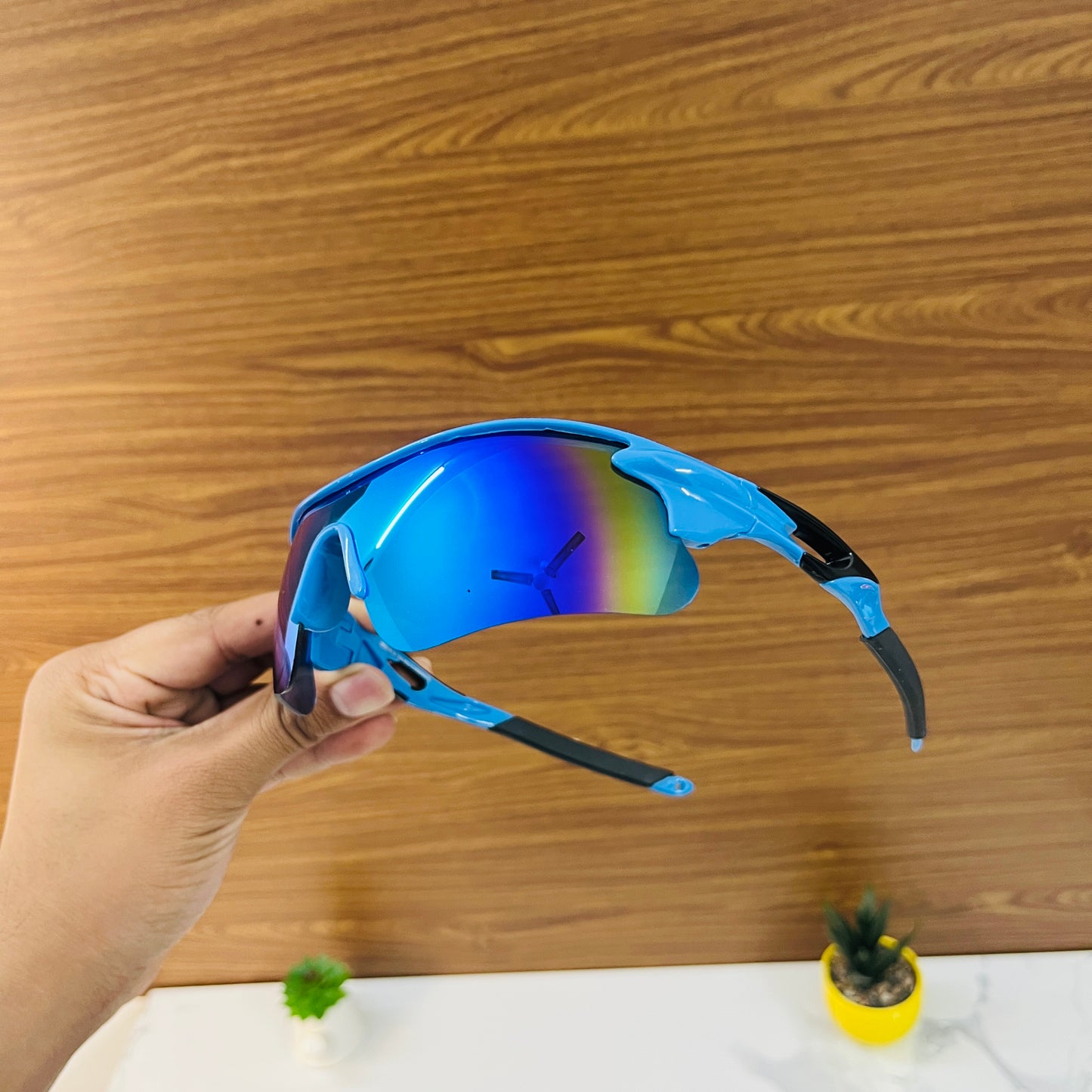 Blue-Blue Color SS Non Polarised Sports Sunglasses For Men Women Kids, Outdoor Cricket Cycling Running Hiking Fishing Sunglasses