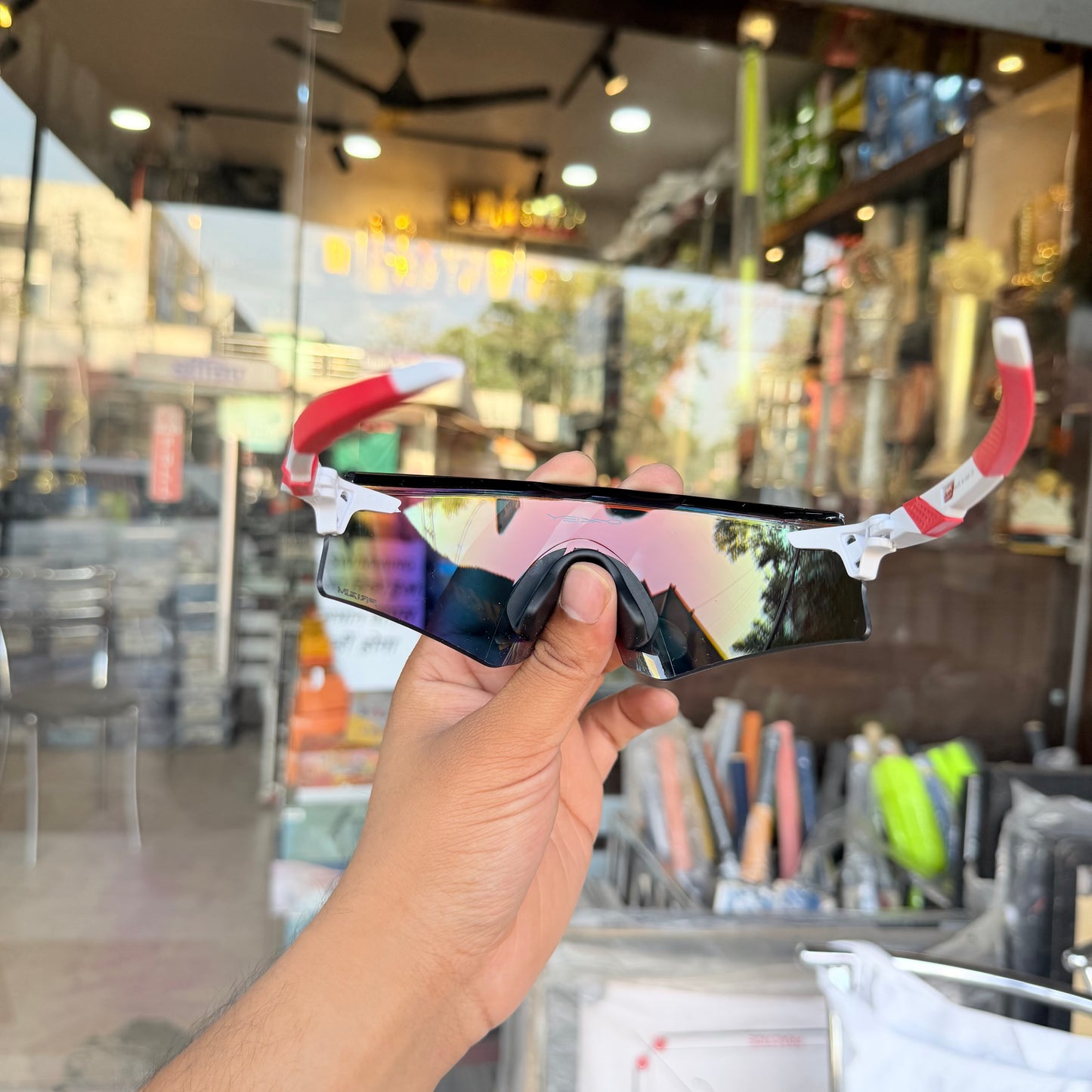 Encounter Red-White Premium Sports Sunglasses