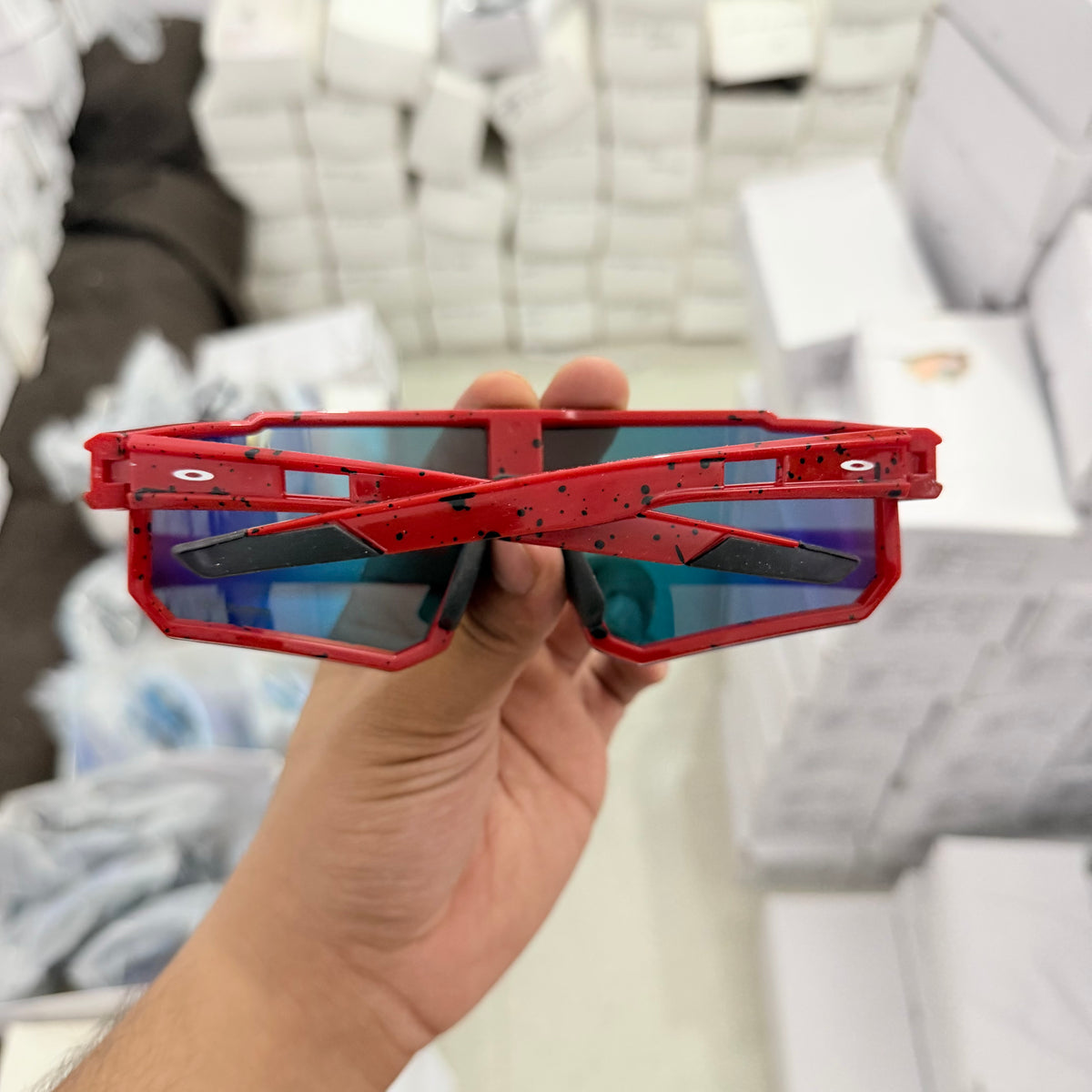 Inferno Prism X – Red Frame Orange Mirror Sports Sunglasses