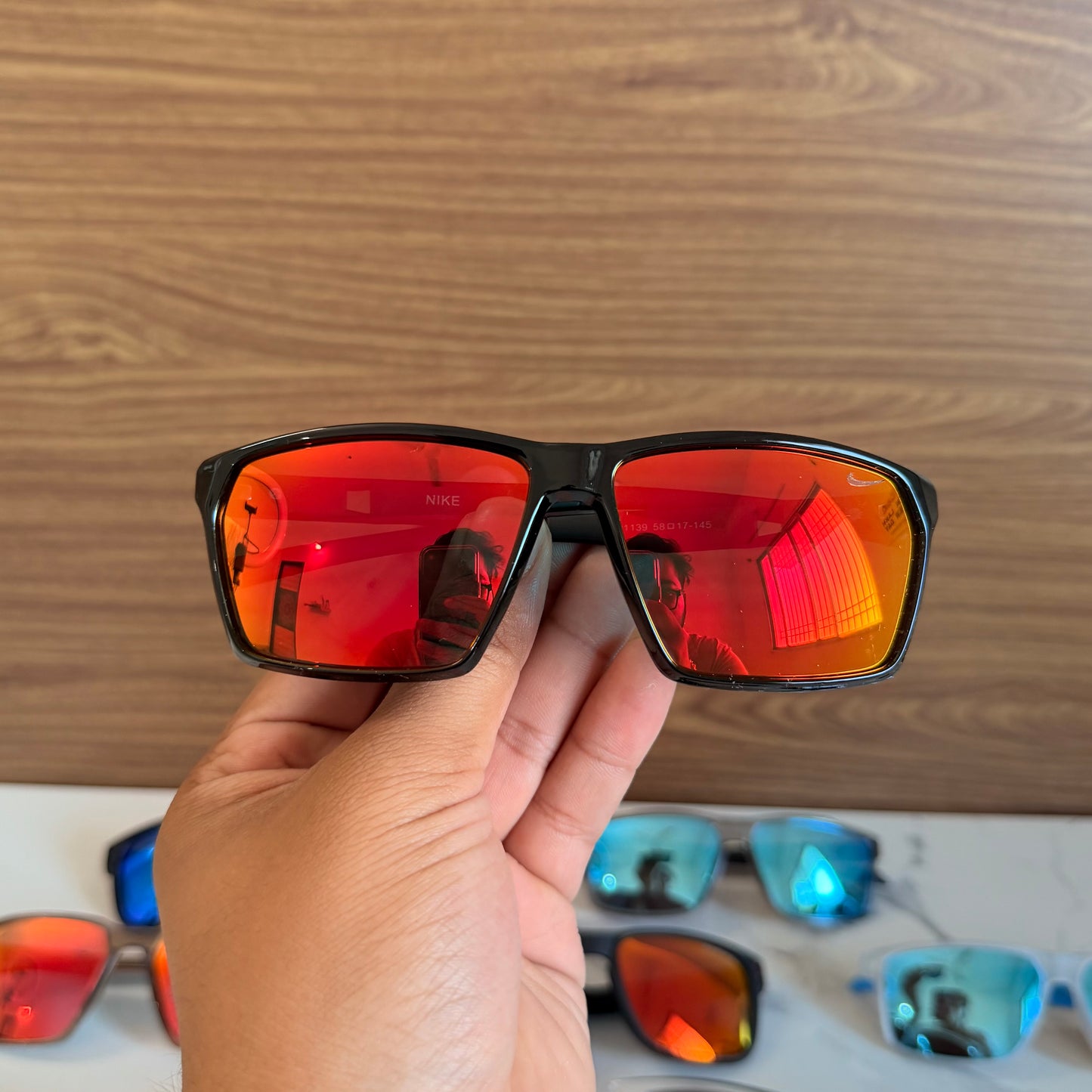 Nike Mercury Black Polarised Premium Rectangle Frame Sports Sunglass with Free Sunglasses Cover