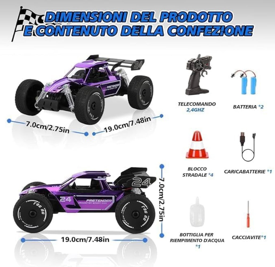 Phantom X24 RC Off-Road Buggy – Metallic Purple Edition