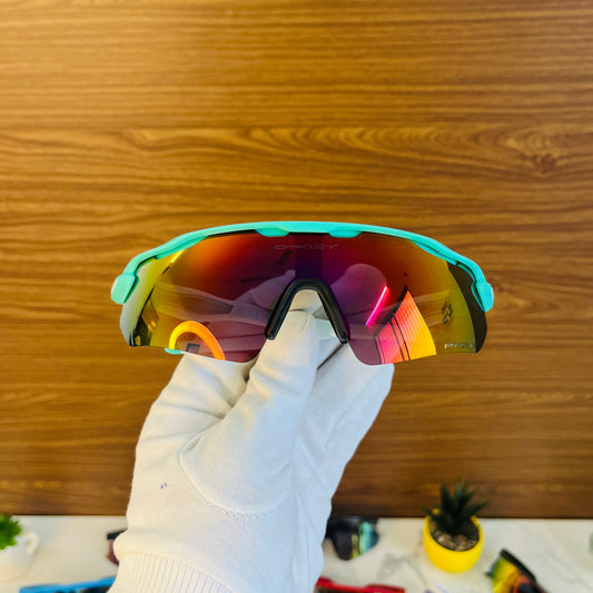 Radar Pacific Blue Golden Premium Sports Sunglasses