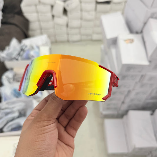Inferno Prism X – Red Frame Orange Mirror Sports Sunglasses