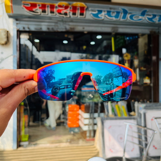 Corridor Orange-Blue Colour High Quality Unisex Sports Sunglass