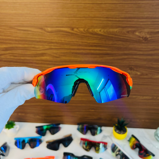 Radar Orange-Blue Premium Sports Sunglasses