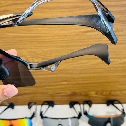 Stunt Wings Black-Mercury Prizm Lens Premium Sports Sunglasses  | Comes With New Hyper Grip Technology | Non Foldable Straps | Highly Stable | Latest Collection