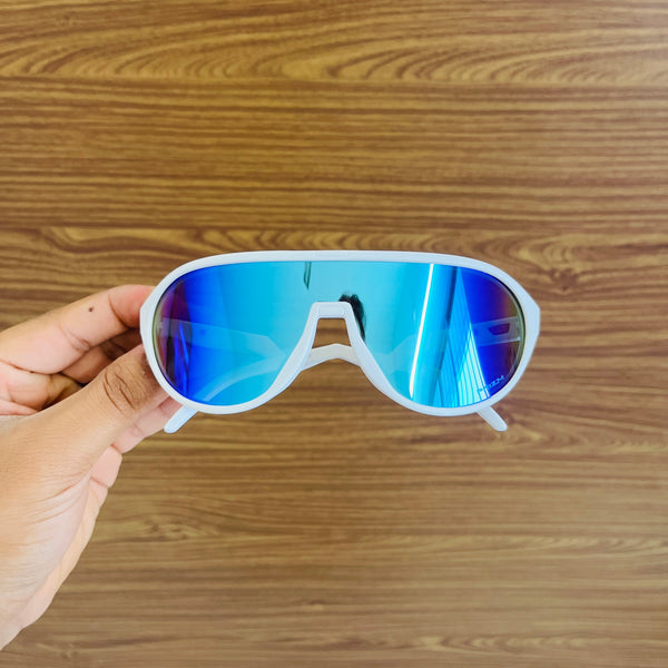 Full Frame White Blue Colour New High Quality Premium Unisex Sports Sunglass