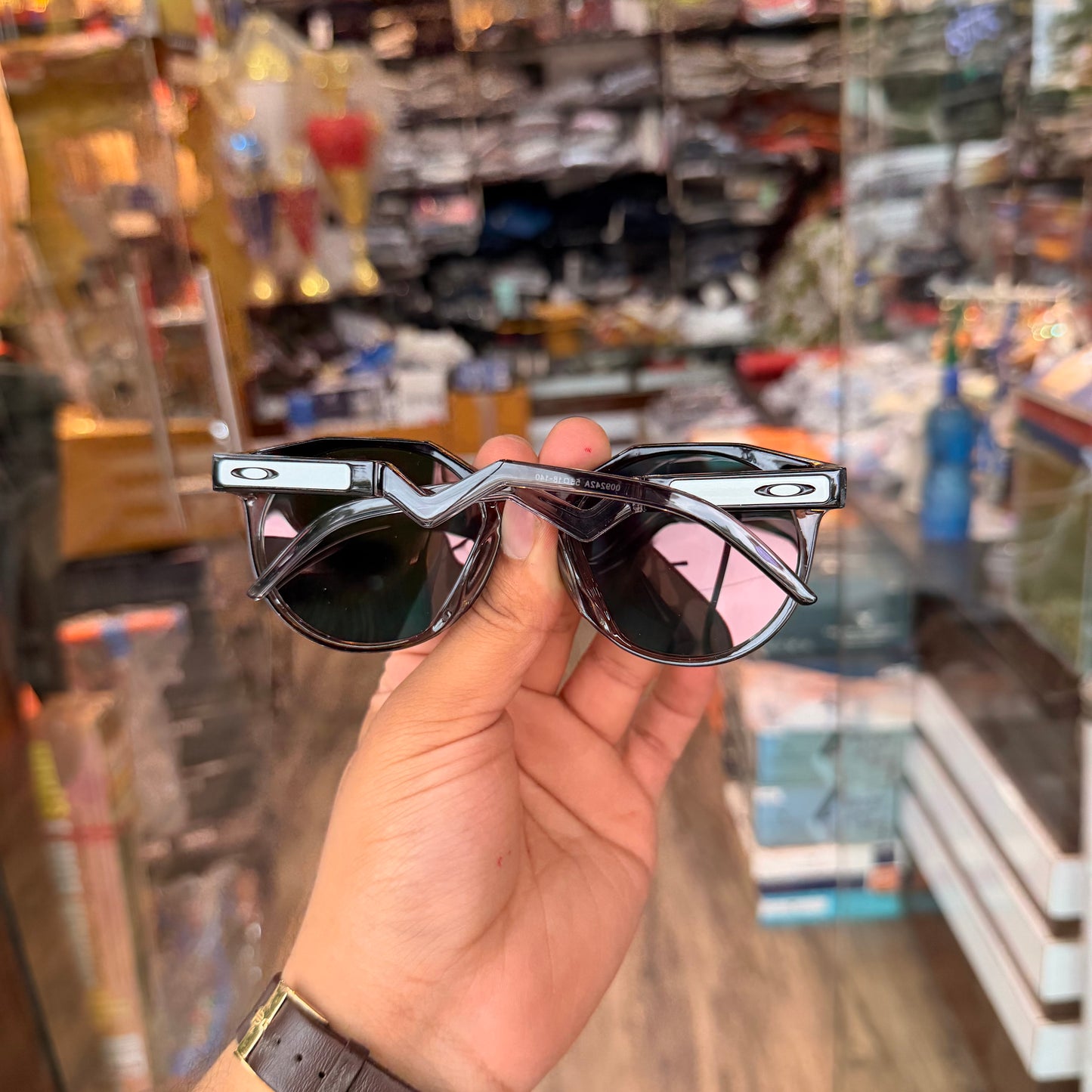 OAKLEY HSTN Glossy Black Mercury Premium Sunglasses