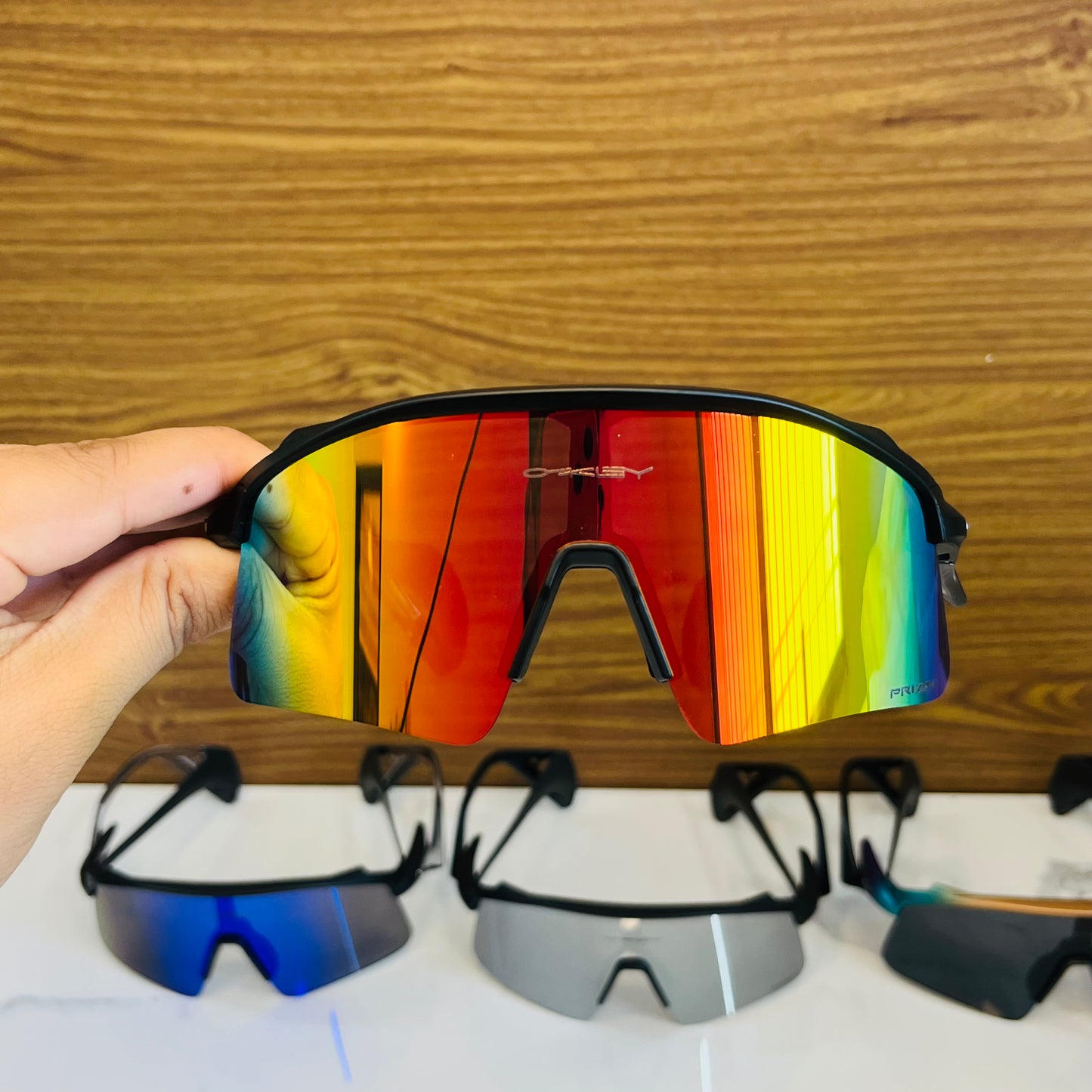 Stunt Wings Black-Mercury Prizm Lens Premium Sports Sunglasses  | Comes With New Hyper Grip Technology | Non Foldable Straps | Highly Stable | Latest Collection