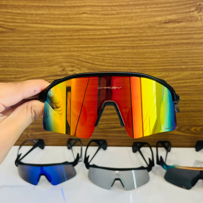 Stunt Wings Black-Mercury Prizm Lens Premium Sports Sunglasses  | Comes With New Hyper Grip Technology | Non Foldable Straps | Highly Stable | Latest Collection
