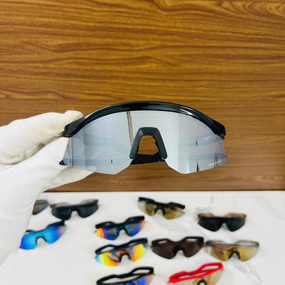 Hydra Black Silver Premium Unisex Sports Sunglass